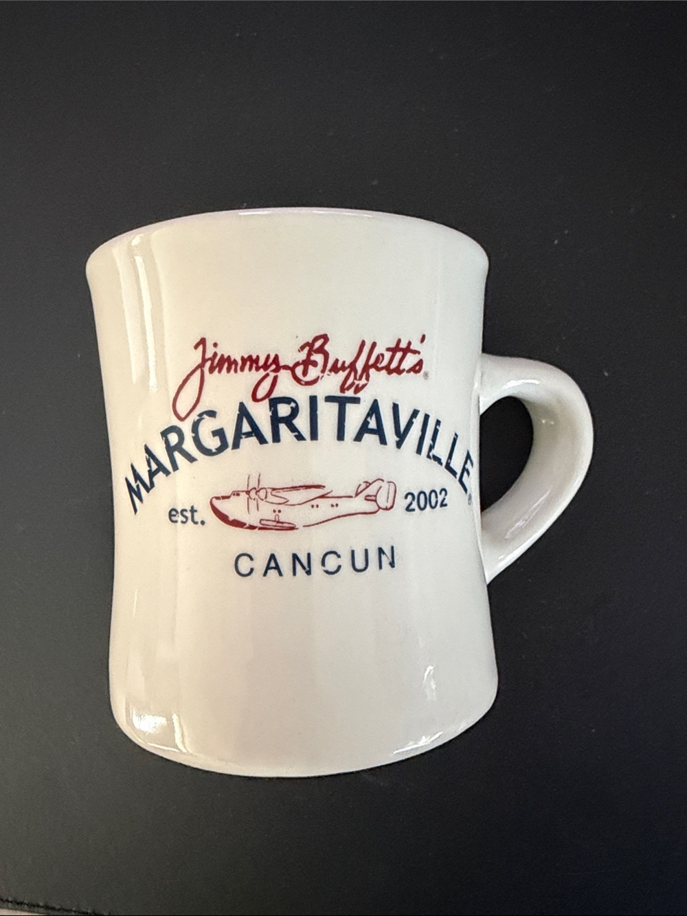 Jimmy Buffett's Vintage 2002 Margaritaville Cancun White Ceramic Coffee Mug